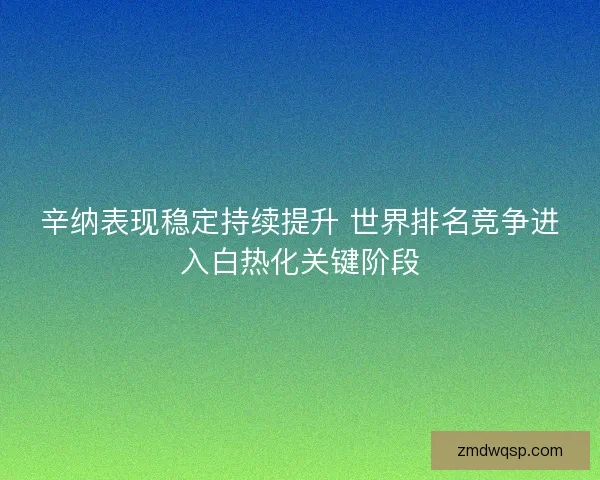 辛纳表现稳定持续提升 世界排名竞争进入白热化关键阶段